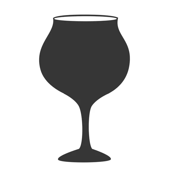 Verre à vin tasse icône vectoriel illustration . — Image vectorielle