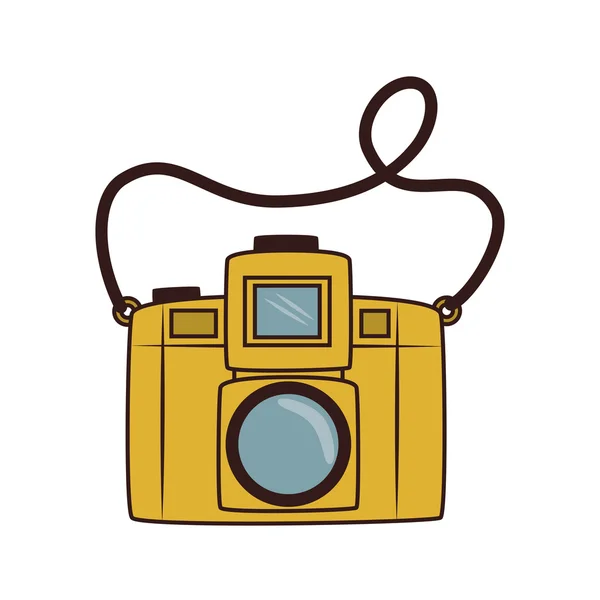 Icono de cámara fotográfica vintage vector ilustración — Vector de stock