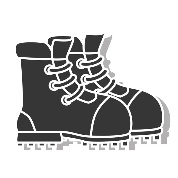 Stiefel Schuhe Symbol Vektor Illustration Design — Stockvektor
