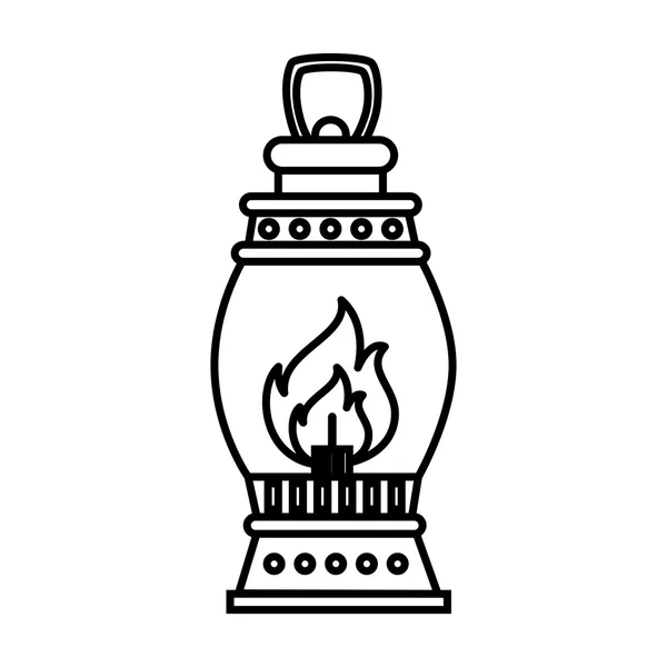 Lantern torch icon vector illustration design — Stock Vector