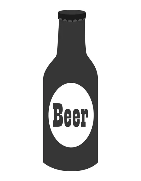 Ilustración de vector de botella de cerveza fría — Vector de stock