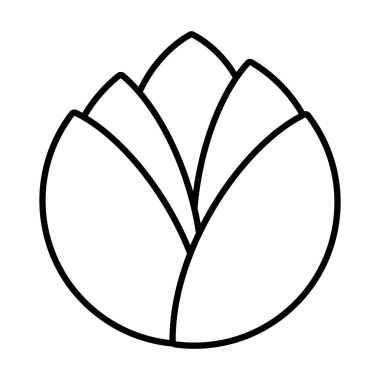 Çiçek çiçek yaprağı, simge vektör çizim.