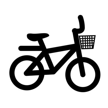 Bisiklet taşıma araç simge vektör çizim