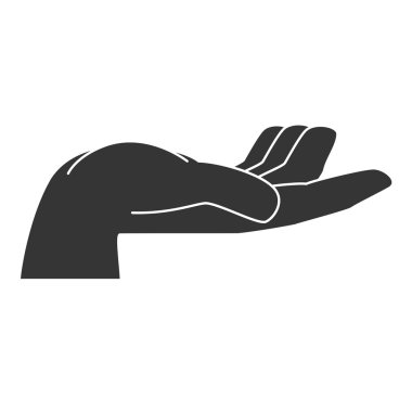 el işaret dili simge vektör çizim.