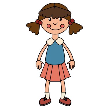 ahşap bebek oyuncak simge vektör çizim