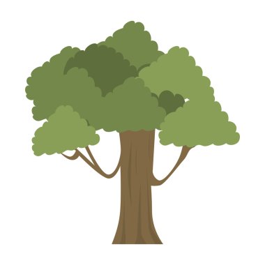Ağaç doğal ekoloji simge vektör çizim