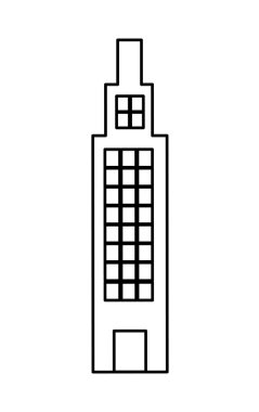 Bina çizgisel vektör tasarımı