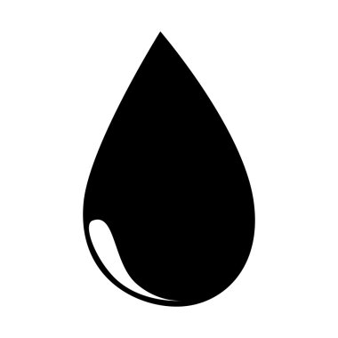 Petrol siyah damla simge vektör çizim