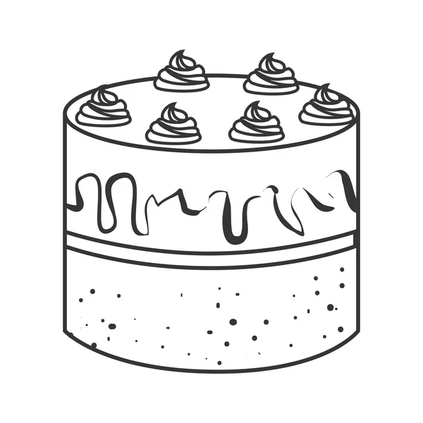 Delicioso bolo de sobremesa — Vetor de Stock