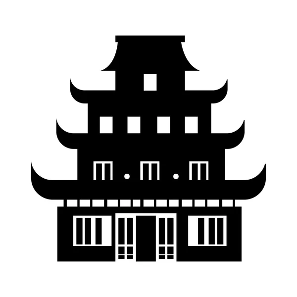 Chinesse temple building , — Stock Vector