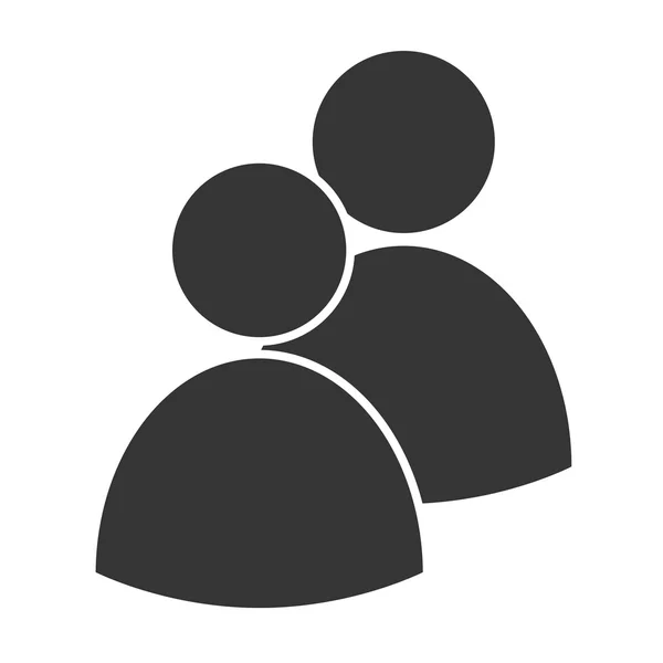 Couple teamwork pictogram icon vector illustration graphic design — Stock Vector
