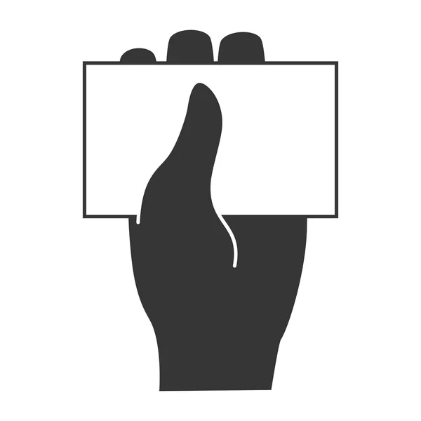 Carte de visite illustration vectorielle icône main — Image vectorielle