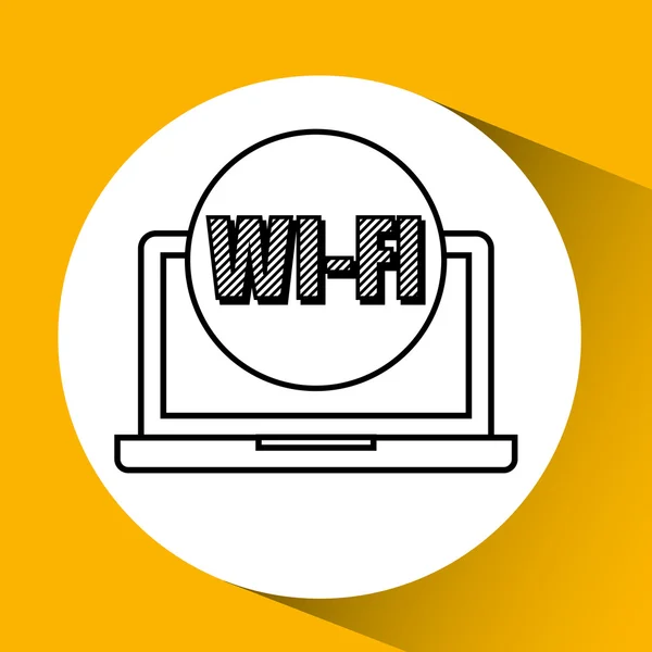 Aplikace technologie WiFi — Stockový vektor