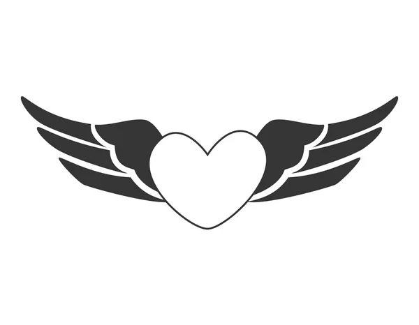 Hart liefde romantische pictogram vectorillustratie — Stockvector