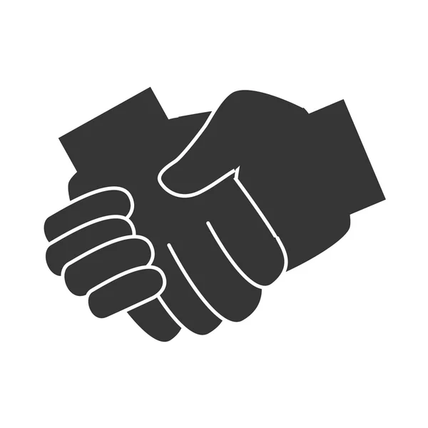 Handshake pictogram symbol icon, vector illustration — Stock Vector