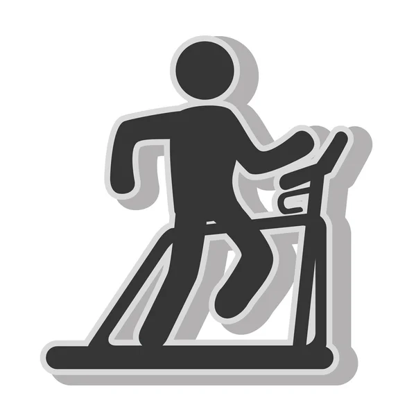 Hombre entrenamiento cardio  , — Vector de stock