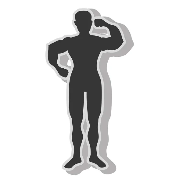 Muscoli bodybuilding uomo  , — Vettoriale Stock