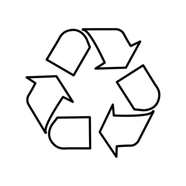 Symbole écologique conception vectorielle linéaire — Image vectorielle