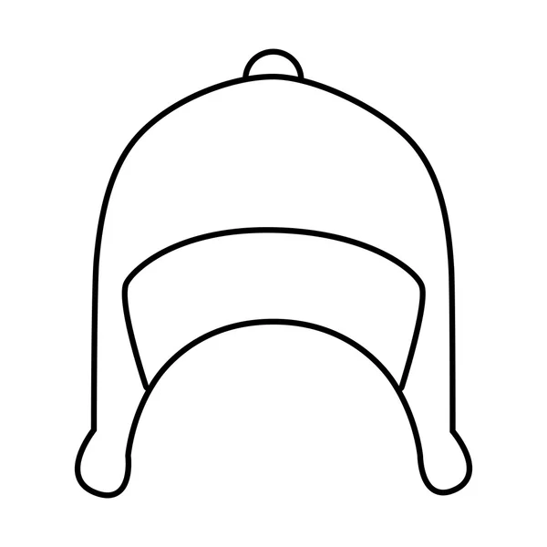 Hó kalapot viselnek ikon vektor illusztráció tervezés — Stock Vector