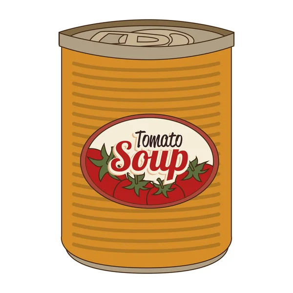 Tomato soap canned isolated icon, vector illustration. — Stock Vector