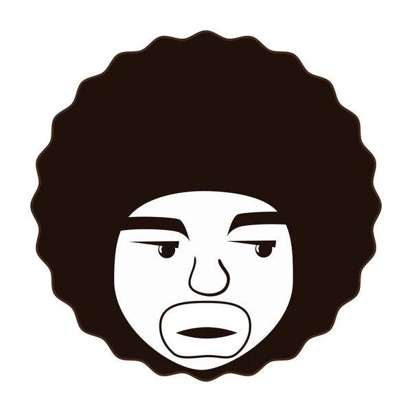 Homme afro dessin animé  , — Image vectorielle