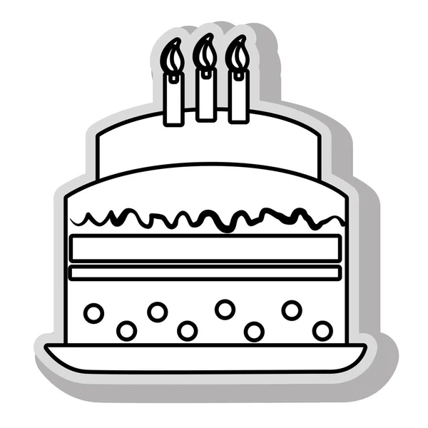 Délicieux gâteau au dessert — Image vectorielle