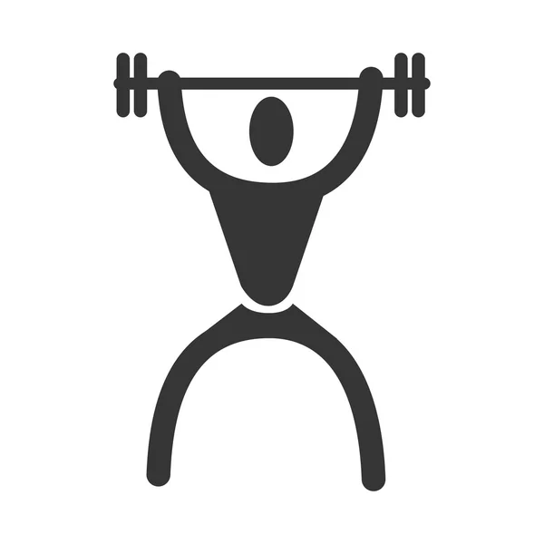 Entrenamiento deporte aislado icono plano, vector de ilustración . — Archivo Imágenes Vectoriales