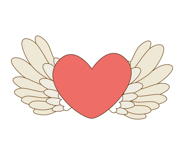 Corazón amor romántico icono vector ilustración — Vector de stock