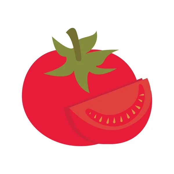 Φυτικά μισή ντομάτα — Διανυσματικό Αρχείο