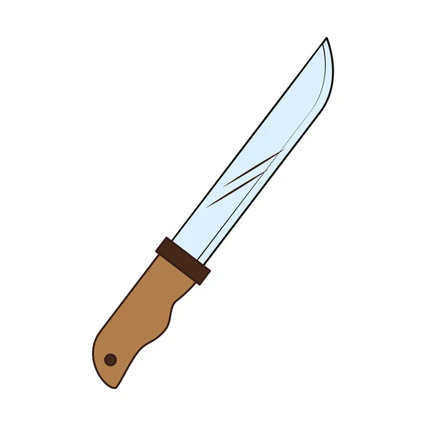 Cuchillo chef utensilio icono vector ilustración — Vector de stock