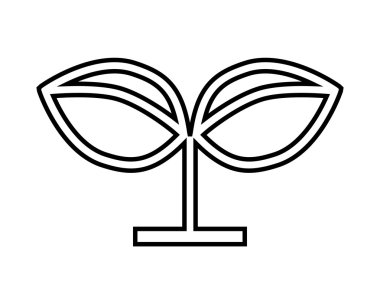 ekolojik bitki çizgisel vektör tasarımı