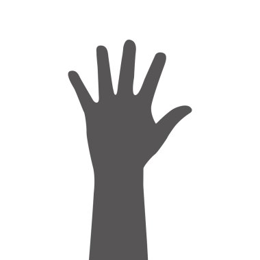 Açık el siluet tasarım