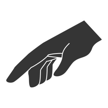 el işaret dili simge vektör çizim.