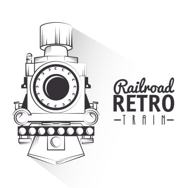 Demiryolu tren izole simgesi tasarım