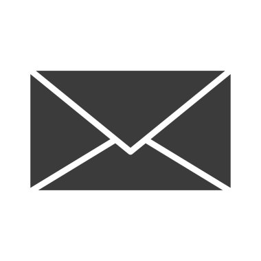 Elektronik posta veya e-posta izole düz simgesi.