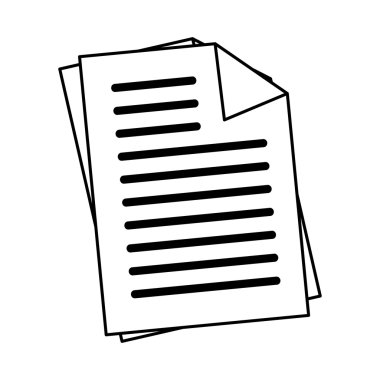 Office belgeleri sayfaları simge vektör çizim