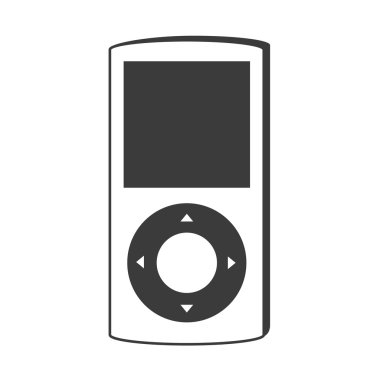 MP4 Müzik player simgesi, vektör çizim simgesi,