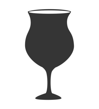 Şarap kadehi Kupası simge vektör çizim.
