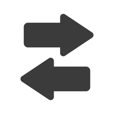 Ok izole düz simgesi, vektör çizim.