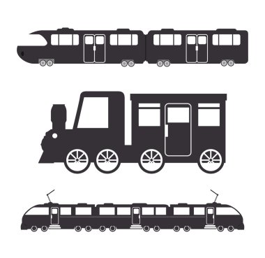 Demiryolu tren izole simgesi tasarım
