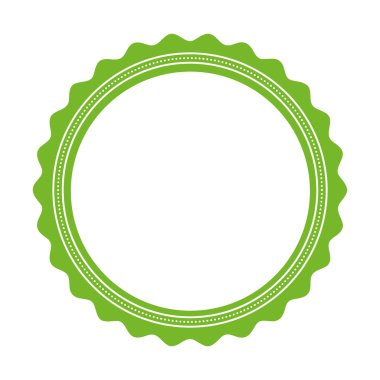 Yeşil mühür damgası etiket