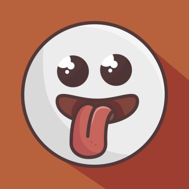 deli yüz ifade izole simgesi