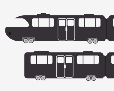 Demiryolu tren izole simgesi tasarım