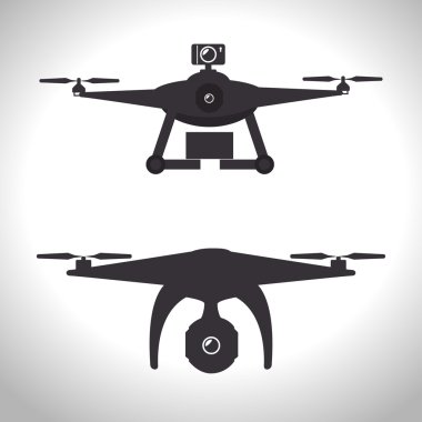 video dron izole teknoloji simgesi tasarım