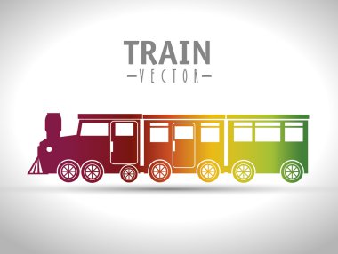 Demiryolu tren izole simgesi tasarım