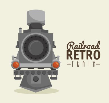 Demiryolu tren izole simgesi tasarım