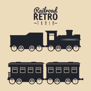 Demiryolu tren izole simgesi tasarım