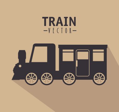 Demiryolu tren izole simgesi tasarım