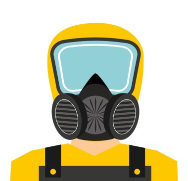 çalışan adam üniforma güvenlik simgesi