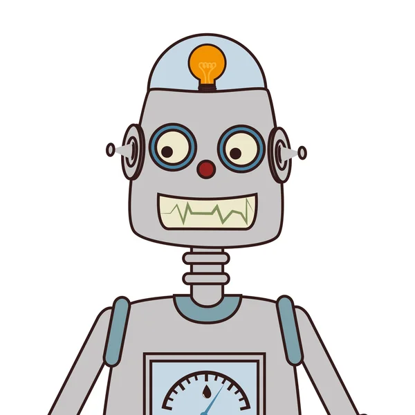 Robot niño juguete icono vector ilustración — Vector de stock